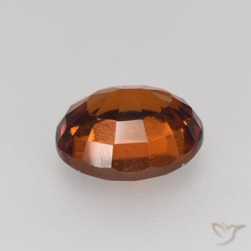 Grenat Hessonite Ambre orange naturelle ovale, 2.36 ct, VS