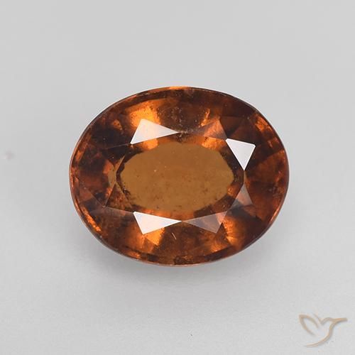 2.28ct Naturel Brun orangé Grenat Hessonite, ovale, VS-SI