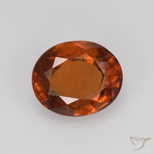 Grenat Hessonite Orange rougeâtre naturelle ovale, 2.44 ct, VS-SI