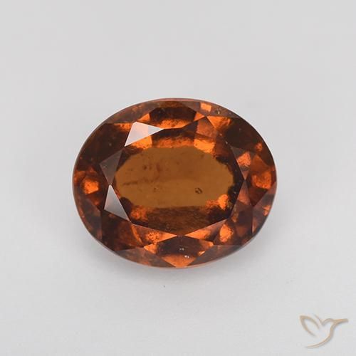 Grenat Hessonite Ambre orange naturelle ovale, 2.43 ct, VS-SI