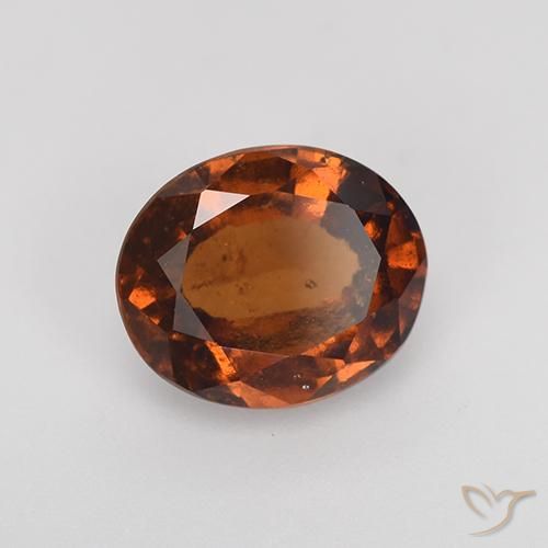 Grenat Hessonite Ambre orange naturelle ovale, 2.43 ct, VS-SI