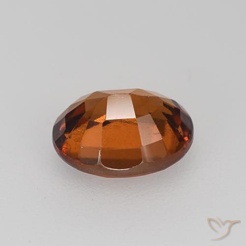 Grenat Hessonite Ambre orange naturelle ovale, 1.83 ct, VVS-VS