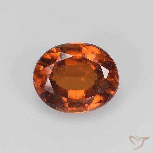1.86ct Naturel Ambre orange Grenat Hessonite, ovale, VVS-VS