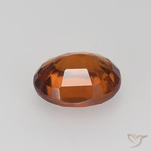 Grenat Hessonite Ambre orange naturelle ovale, 1.86 ct, VVS-VS