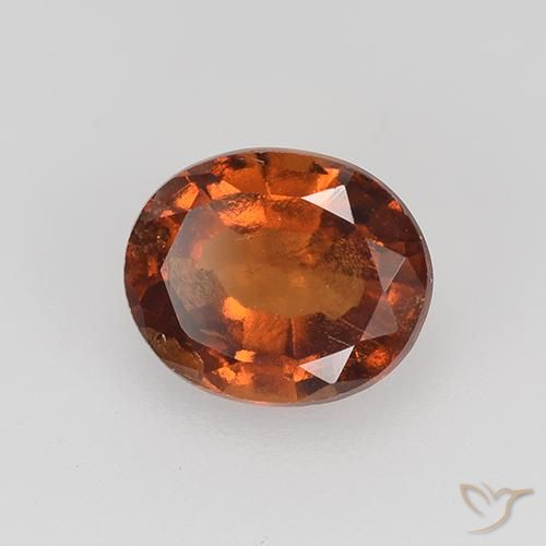 Grenat Hessonite Orange foncé naturelle ovale, 1.90 ct, VS-SI