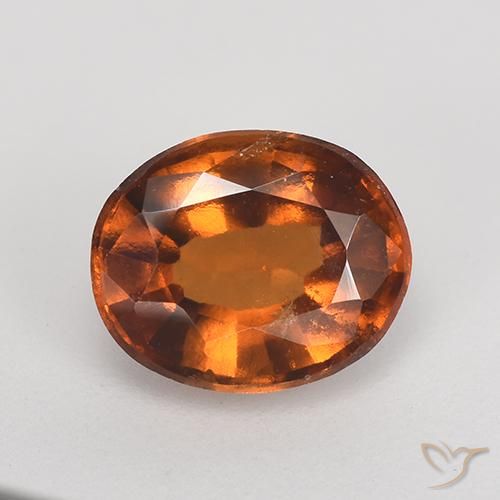 2.09ct Naturel Orange rougeâtre Grenat Hessonite, ovale, VS-SI
