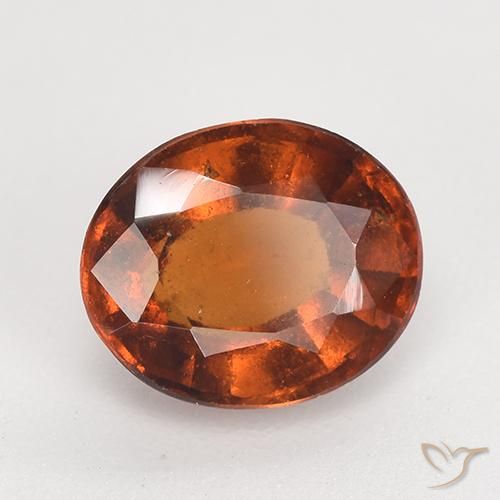 Grenat Hessonite Ambre orange naturelle ovale, 2.60 ct, VS-SI