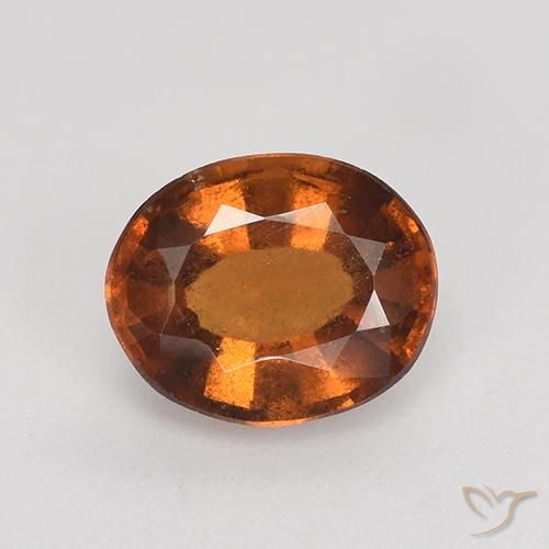 1.69ct Naturel Orange rougeâtre Grenat Hessonite, ovale, VS-SI