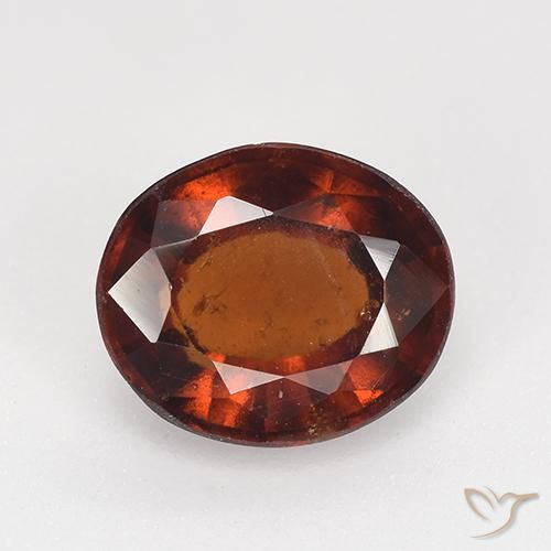 2.44ct Naturel Rouge foncé Grenat Hessonite, ovale, VS-SI