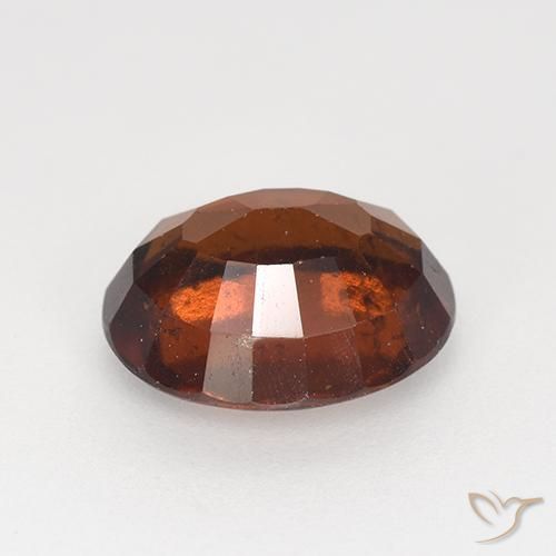 Grenat Hessonite Rouge foncé naturelle ovale, 2.44 ct, VS-SI