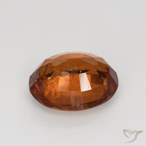 Grenat Hessonite Ambre orange naturelle ovale, 1.76 ct, VS-SI