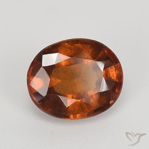 Grenat Hessonite Ambre orange naturelle ovale, 2.21 ct, VS-SI