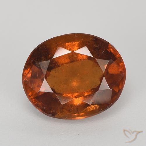 2.73ct Naturel Orange foncé Grenat Hessonite, ovale, VS-SI