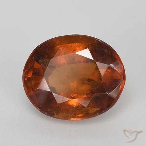 Grenat Hessonite Orange foncé naturelle ovale, 2.73 ct, VS-SI