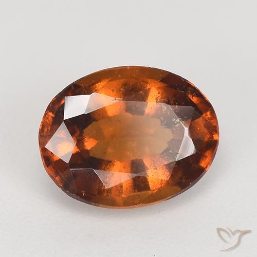 Grenat Hessonite Orange foncé naturelle ovale, 2.37 ct, VS-SI