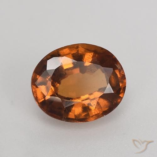 Grenat Hessonite Orange moyen-foncé naturelle ovale, 1.38 ct, VS