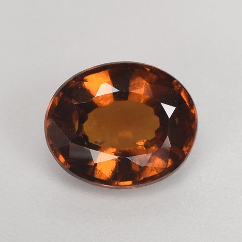 Grenat hessonite orange naturelle coupe ovale, 1,54 ct, VS-SI