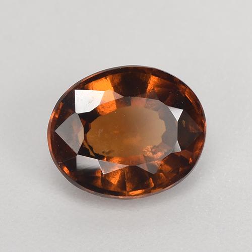 Grenat hessonite orange naturelle coupe ovale, 1,54 ct, VS-SI