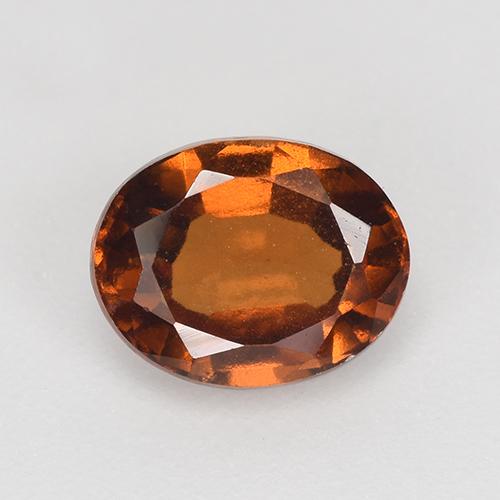 Grenat hessonite orange naturelle coupe ovale, 1,50 ct, VS