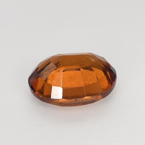 Grenat hessonite orange naturelle coupe ovale, 1,50 ct, VS