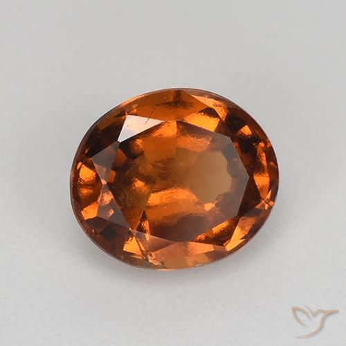 Grenat Hessonite Orange moyen-foncé naturelle ovale, 1.45 ct, VS