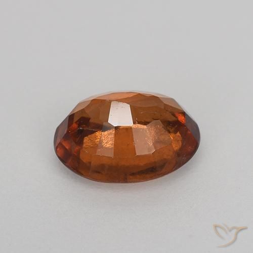 Grenat Hessonite Orange foncé naturelle ovale, 1.15 ct, VS