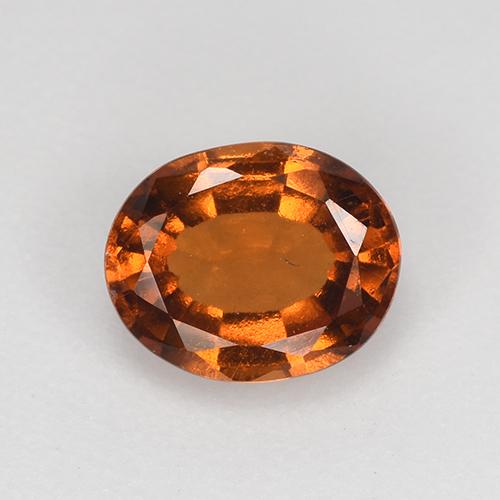 Grenat Hessonite Orange moyen naturelle Coupe ovale, 1.13 ct, VS