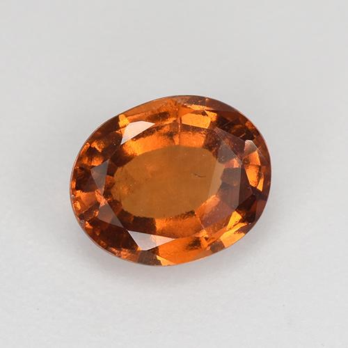 Grenat Hessonite Orange moyen naturelle Coupe ovale, 1.13 ct, VS