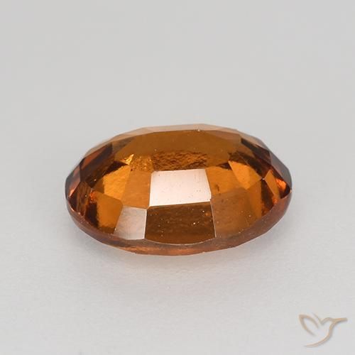Grenat Hessonite Ambre orange naturelle ovale, 1.68 ct, VS