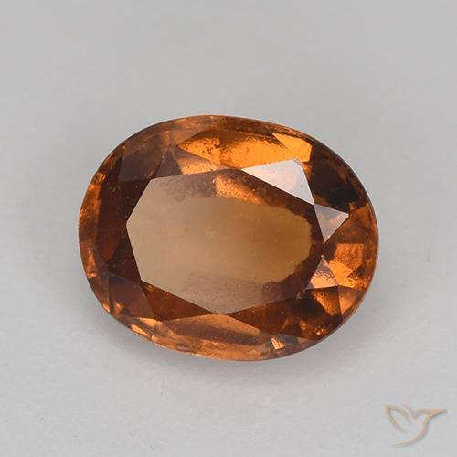 Grenat Hessonite Orange moyen naturelle ovale, 1.60 ct, VS