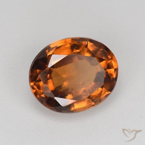 Grenat Hessonite Orange moyen-foncé naturelle ovale, 1.35 ct, VS