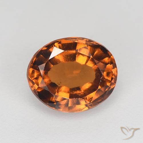1.48ct Naturel Orange moyen-foncé Grenat Hessonite, ovale, VS