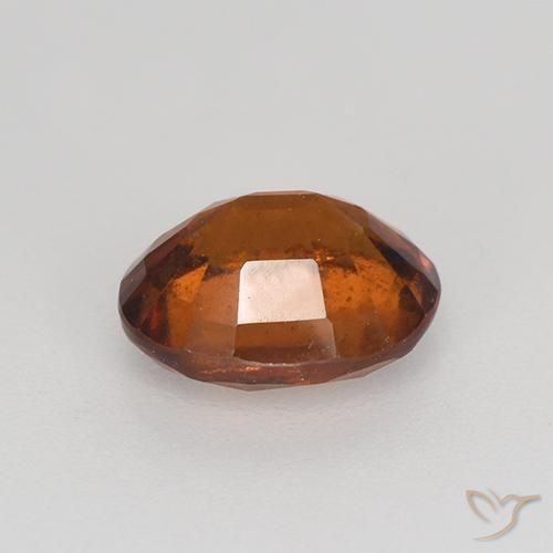 Grenat Hessonite Orange foncé naturelle ovale, 1.40 ct, VS