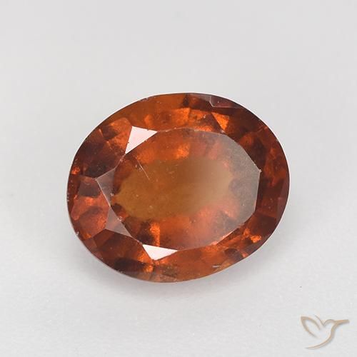 Grenat Hessonite Orange foncé naturelle ovale, 2.50 ct, VS