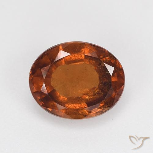 2.08ct Naturel Ambre orange Grenat Hessonite, ovale, VS-SI