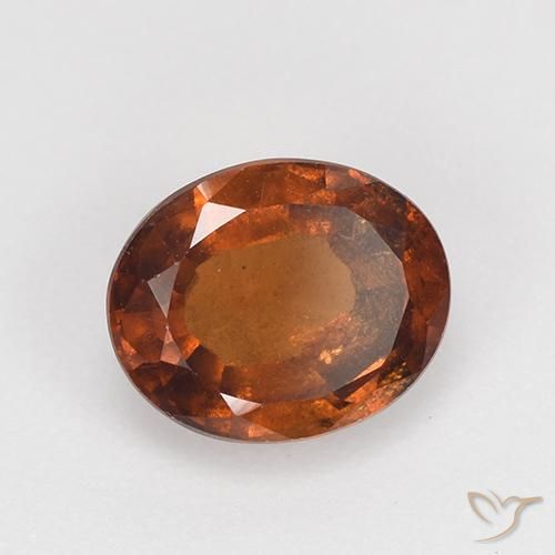 Grenat Hessonite Ambre orange naturelle ovale, 2.08 ct, VS-SI