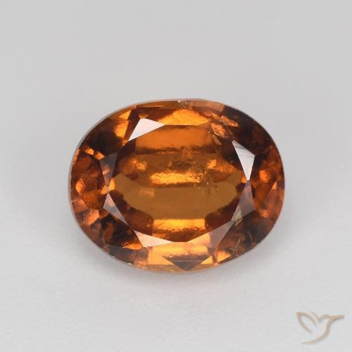 Grenat Hessonite Orange foncé naturelle ovale, 2.07 ct, VS-SI