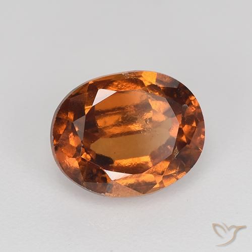 Grenat Hessonite Orange foncé naturelle ovale, 2.07 ct, VS-SI