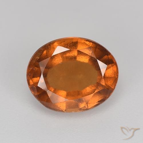 Grenat Hessonite Orange foncé naturelle ovale, 2.44 ct, VS-SI
