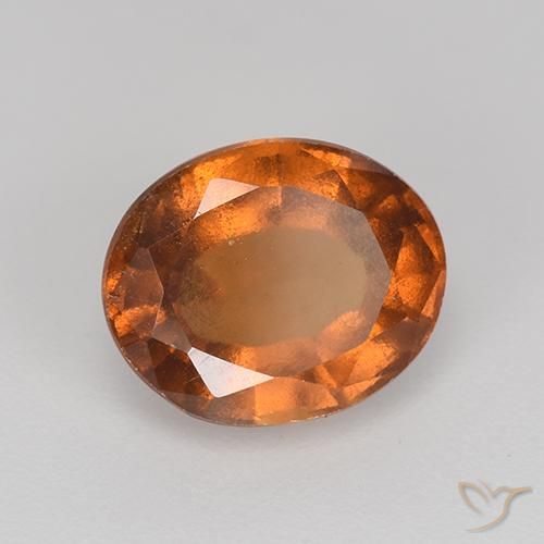 Grenat Hessonite Orange foncé naturelle ovale, 2.44 ct, VS-SI
