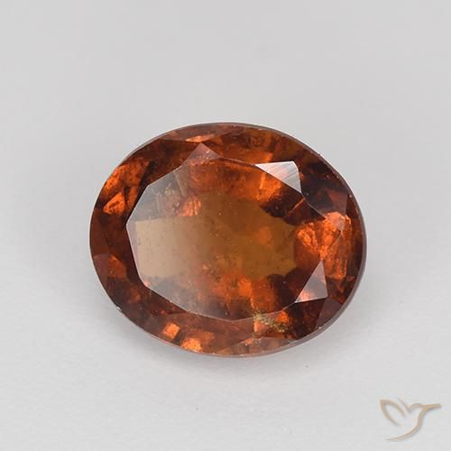 Grenat Hessonite Orange rougeâtre naturelle ovale, 2.03 ct, VS-SI
