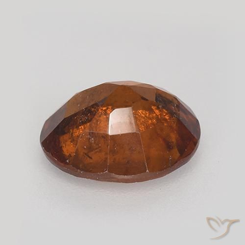 Grenat Hessonite Orange rougeâtre naturelle ovale, 2.03 ct, VS-SI