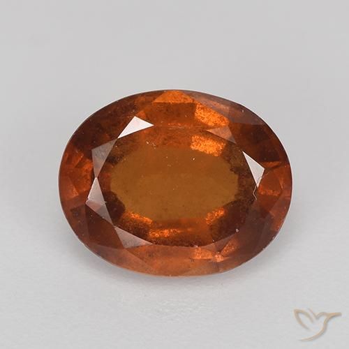 Grenat Hessonite Orange rougeâtre naturelle ovale, 2.37 ct, VS-SI