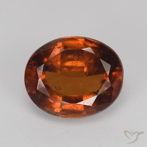 Grenat Hessonite Orange foncé naturelle ovale, 2.83 ct, VS-SI