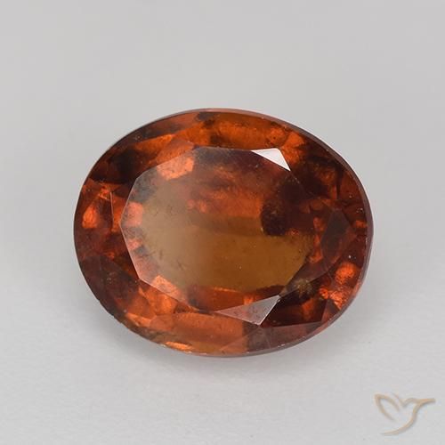 Grenat Hessonite Orange foncé naturelle ovale, 2.83 ct, VS-SI
