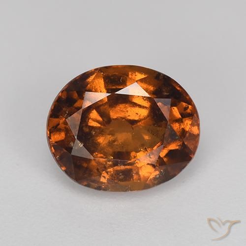 2.07ct Naturel Ambre orange Grenat Hessonite, ovale, VS-SI
