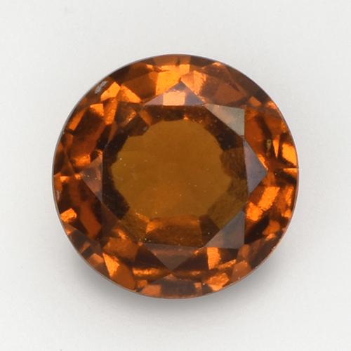 Grenat hessonite orange naturelle coupe roude, 2,08 ct, VS