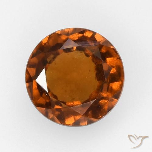 Grenat Hessonite Ambre orange naturelle Coupe roude, 2.58 ct, VS