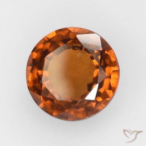 Grenat Hessonite Ambre orange naturelle Coupe roude, 2.58 ct, VS
