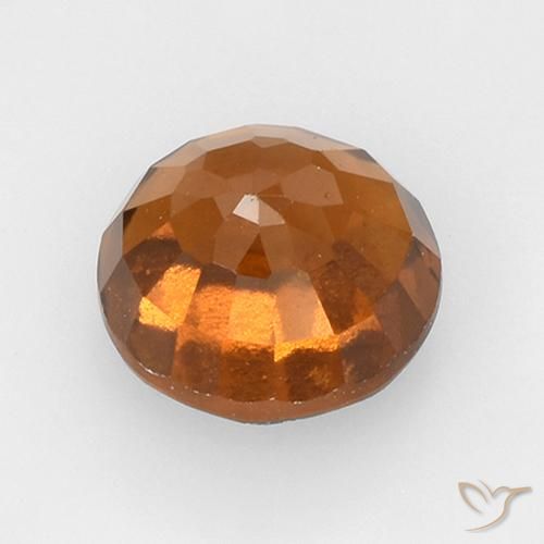 Grenat Hessonite Ambre orange naturelle Coupe roude, 2.58 ct, VS